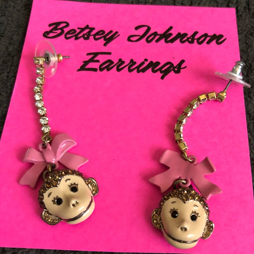Betsey Johnson dangling earrings.